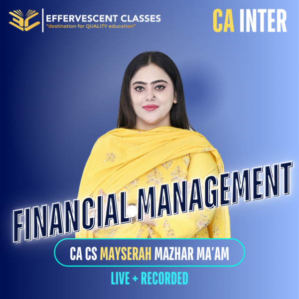 CA Inter - Financial Management (Regular Batch)