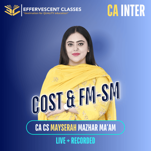 CA-Inter Cost & Management Accounting + FM-SM